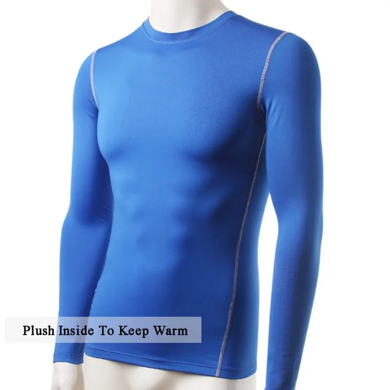Fashion Winter Men Slim Fit Long Sleeve Thermal Underwear Basic Tops Undershirt