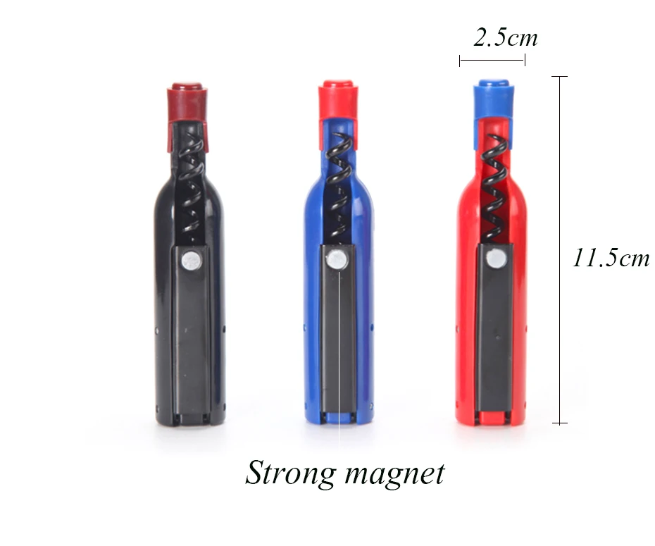 Wine bottle opener fridge magnet 02