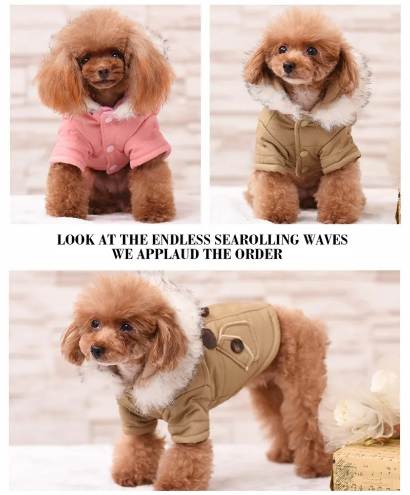 Теплая зимняя одежда для собак Одежда для домашних животных для маленьких собак французская одежда для бульдога флисовые куртки для собак