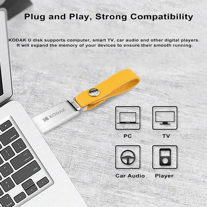 KODAK K122 металлический USB флеш-накопитель 64 ГБ 32 ГБ оперативной памяти, 16 Гб встроенной памяти, карта памяти, Флеш накопитель USB2.0 флешки Высокая флэш-диск U диск памяти usb