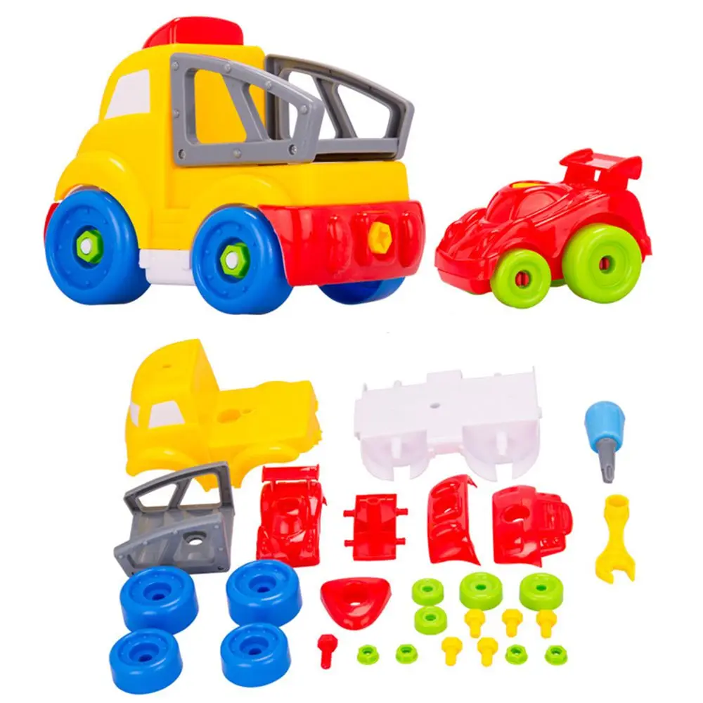 2018 Горячая продажа прекрасные пластиковые игрушки съемные инженерные транспортные средства модель игрушки умные игрушки для детей
