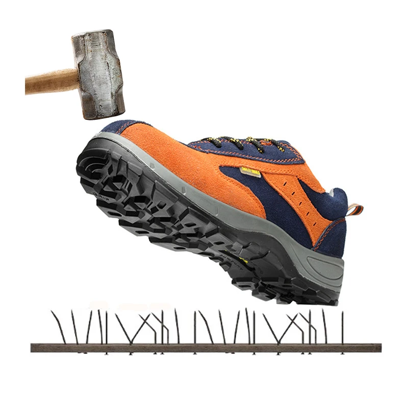 New Exhibition men Steel Toe safety shoes Anti-smashing breathable safety boots Durable work Protective Labor Insurance Shoes NE