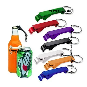 

500pcs wholesale can/beer/wine opener keychains,bottle opener anodized aluminum keyrings,mixed colors,free shipping