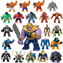 QUINEE OX The Marvel Hulk Figures Avengers Super Heroes Action Figure Toys Hulk Batman Thanos Model Toys Children Birthday Gifts thanos vs hulk