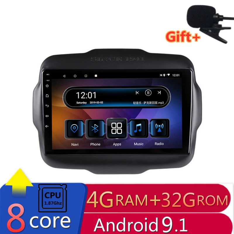 Cheap 9" 4G RAM 2.5D IPS 8 CORE Android 9.1 Car DVD Multimedia Player GPS for Jeep Renegade 2015 2016 2017 2018 car radio navigation 0 Cheap 9" 4G RAM 2.5D IPS 8 CORE Android 9.1 Car DVD Multimedia Player GPS for Jeep Renegade 2015 2016 2017 2018 car radio navigation 0