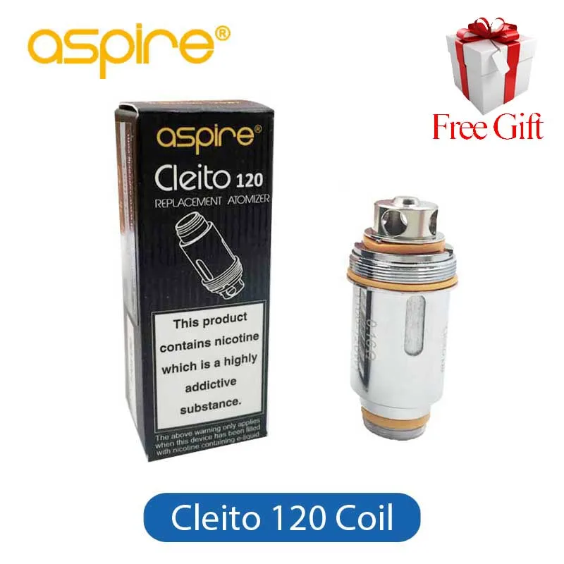 

Original Aspire Cleito 120 Coil 0.16ohm Head Replacement Coil Electronic Cigarette coil for Aspire Cleito 120 Tank Vaporizer 5pc