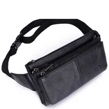 Мужские кожаные винтажные Путешествия Мотоцикл посыльного плеча Слинг Грудь бедра пояс поясная сумка