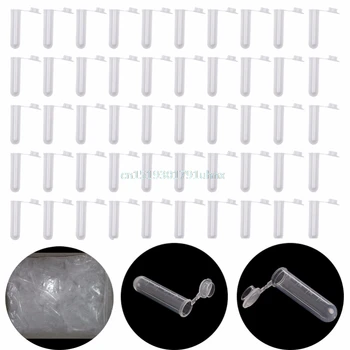 

50pcs 5ml Plastic Clear Test Tube Centrifuge Vial Snap Cap Laboratory Lab New
