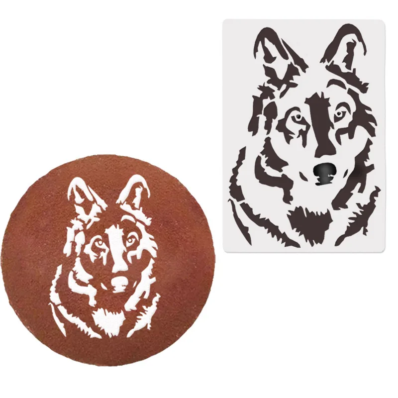 

Wolf Pattern Cake Art Stencils template Baking Stencil Spray Paint Moulds Fondant Cake Decorating Tools