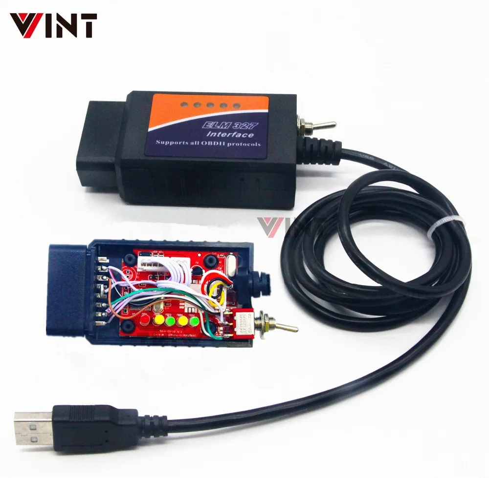 

VINT-TT55501 ELM327 USB V1.5 modified for Ford Forscan ELMconfig CH340+25K80 chip HS-CAN / MS-CAN Free Shipping