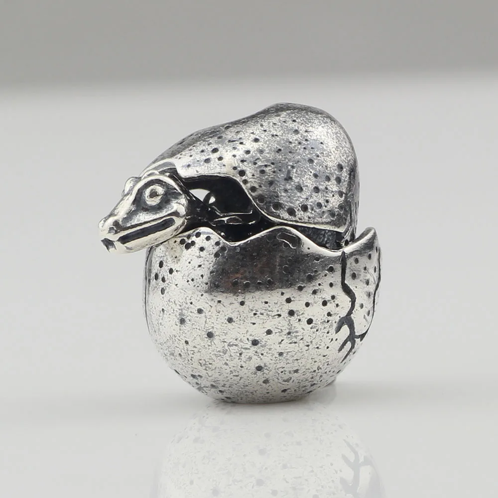 Омела 925 пробы серебряный дракон яйцо амулет бисера Подходит Европейский браслет ювелирные изделия