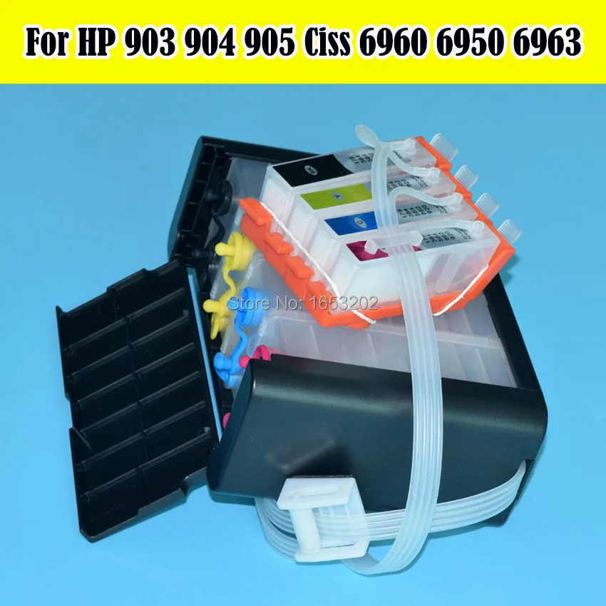 NEW 907 906 Continuous Ink Supply System For HP 908 909 HP907 HP906 Ciss Without Chip FOR HP OfficeJet 6950 6960 6968 6970-6979