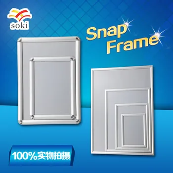 

A4 ,Dia 32mm Aluminum Photo Snap Frame Poster Board Display Stand Banner Mitre/ Ronod