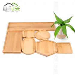 WITUSE 2 шт. Desktop бонсай горшки Bamboo стенд цветок сочные кашпо лоток Садоводство аксессуары для дома салоны Декор лоток