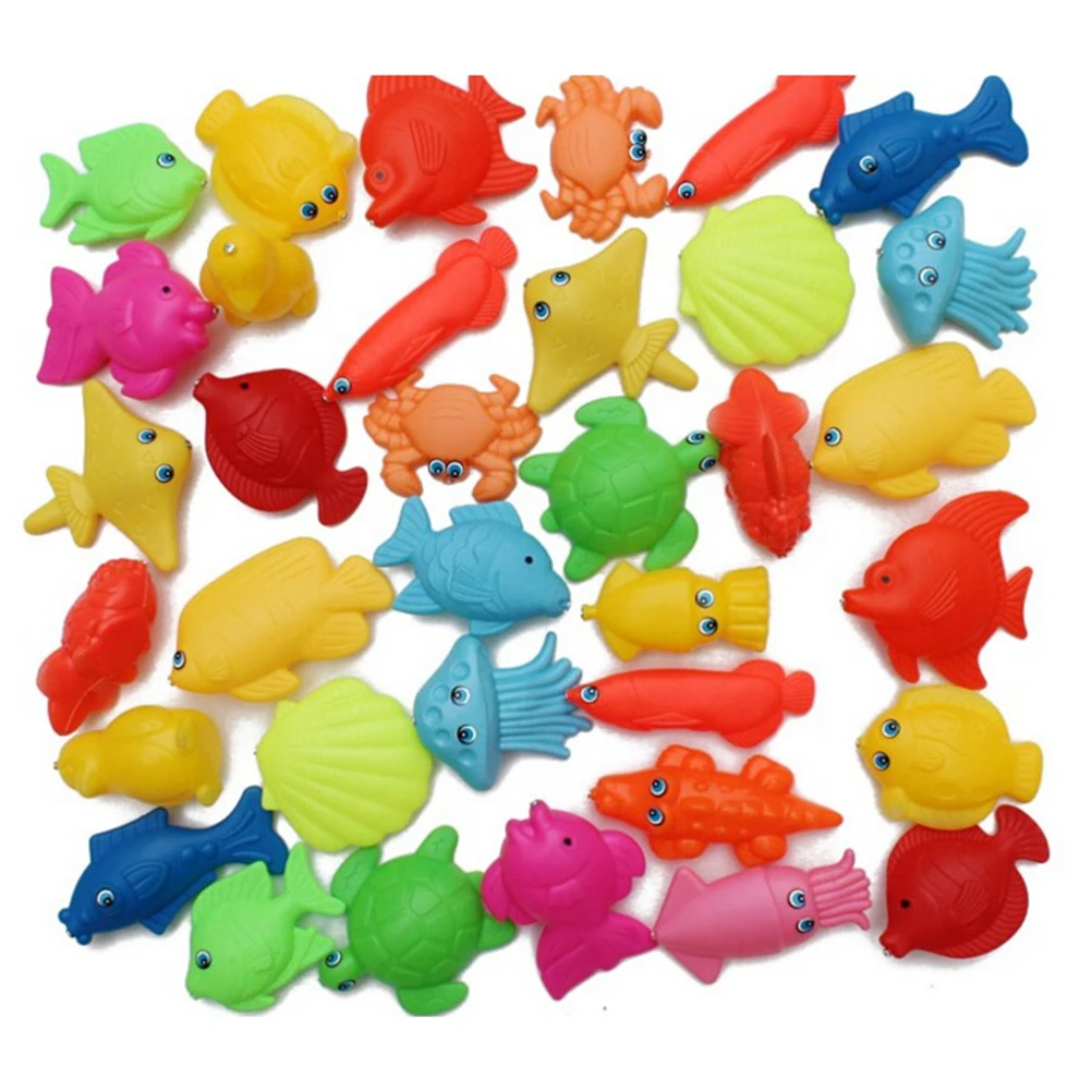 Случайный стиль 3 шт пластиковые рыбы магнитные Смешные рыболовные игрушки для детей развивающие игрушки для детская игра в рыбалку