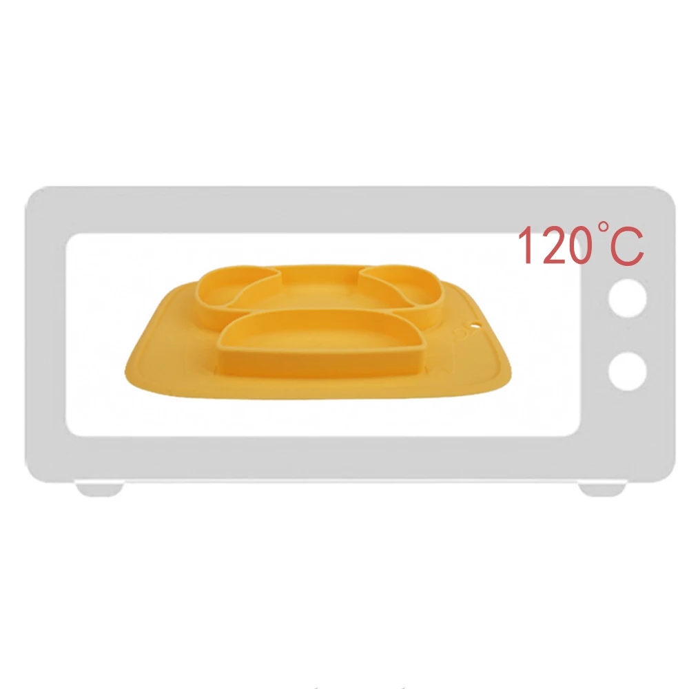 Placa de Alimentação Utensílios de Mesa Pratos do Bebê Copo de Alimentação Tigela para o Miúdo Qshare Bebê Recipiente Placema Crianças Comida Infantil Silicone Sucção 7 Mamãe e Bebê