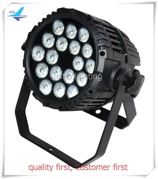 

T- 10pcs+flycase 18x18w rgbwa uv 6in1 outdoor dmx 512 disco bar stage par 64 can light