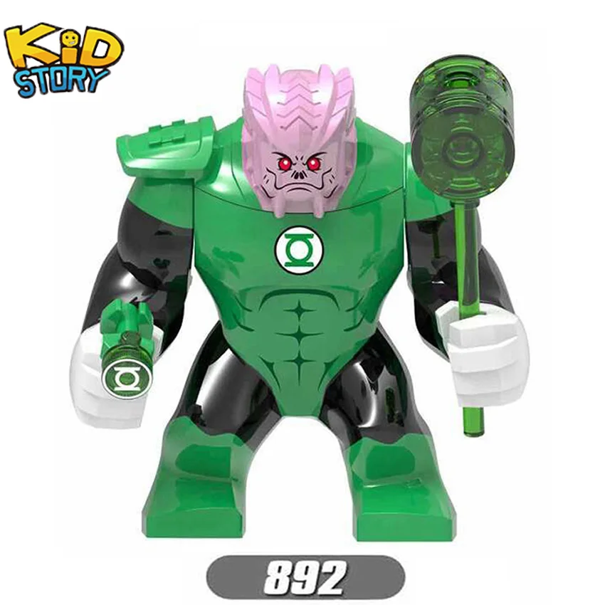 Фигурки Мстителей marvel, Железный человек, привидение, всадник, танос, Человек-паук, Бэтмен, Плеймобил, фильм, строительные блоки, игрушки для детей - Цвет: Green Lantern