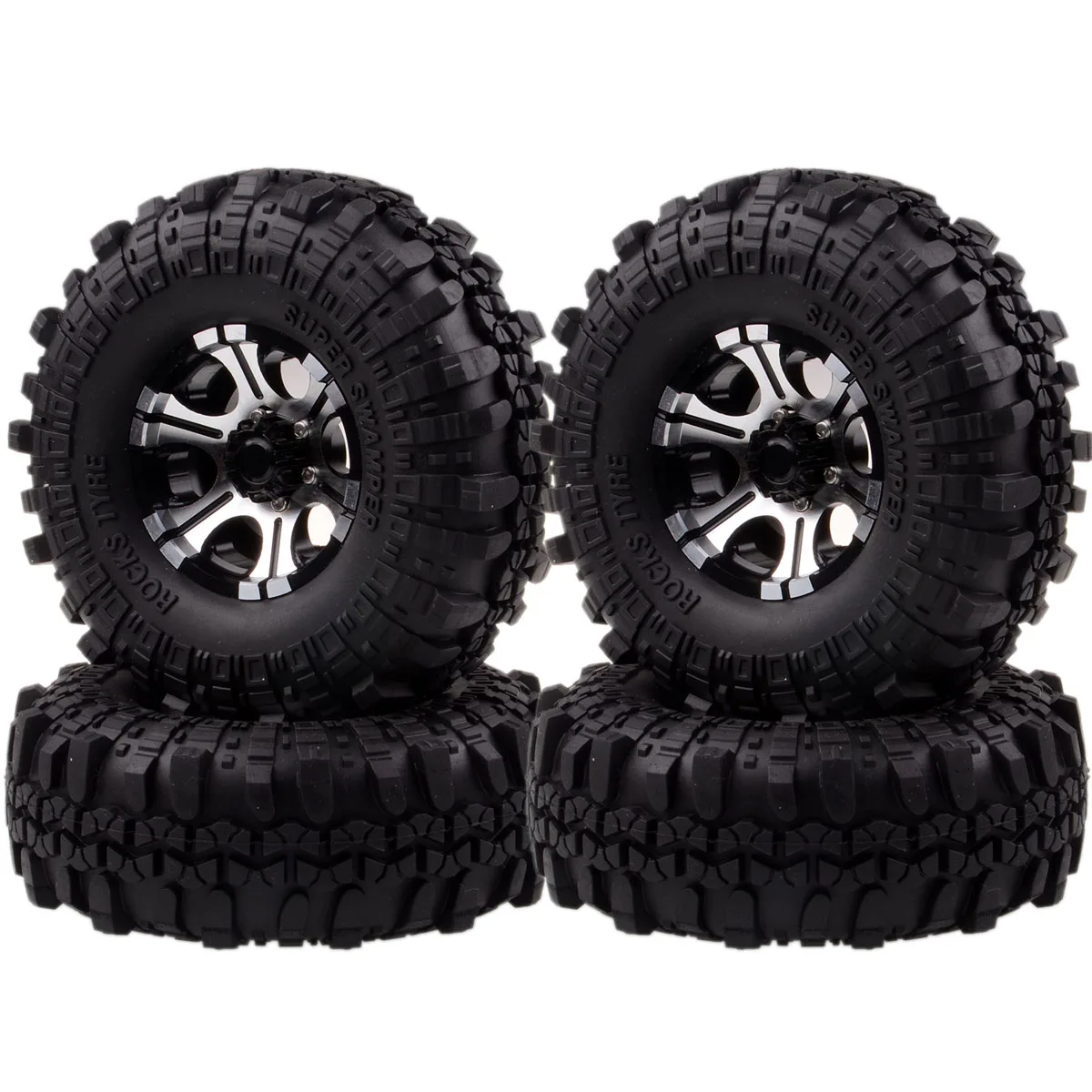 

1050-7035 4PCS RC 1/10 HSP 1.9" Metal Rock Crawler Wheel Rim & 110MM Tyre Tires