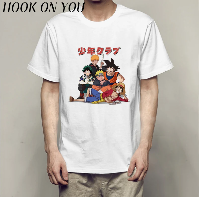 

One piece t shirt Fashion Naruto t-shirt Hiphop Anime Top collection Print Harajuku tee shirs Short Sleeve Hipster Cool t shirts