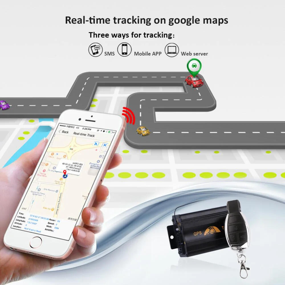 TRACEUR GPS COBAN Voiture GPS Piste TK103B + Contrôle SMS Pr