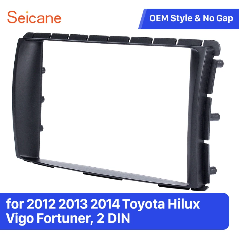 Seicane двойной Din фасции рамка панель пластина для 2012 2013 2014 Toyota Hilux Vigo Fortuner отделка