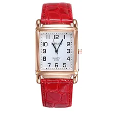 Горячая Распродажа, широкие кожаные женские часы, женские кварцевые повседневные Часы Womage с квадратным циферблатом, модные женские наручные часы, 50 шт./лот