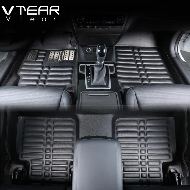 Vtear для hyundai solaris автомобильные коврики, накладки на ноги, кожаные коврики, автомобильные водонепроницаемые чехлы, аксессуары 2011