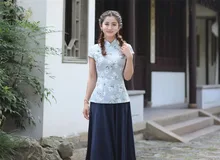New Stylish Chinese Traditionary Style Women’s Girl Casual Shirt Blouse Tops S M L XL XXL 3XL 2518-5