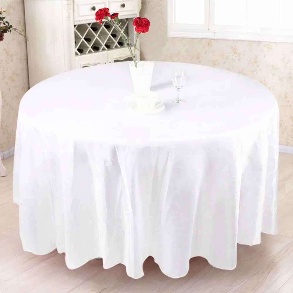 OurWarm 10Pcs Europe Table Cloth 108" Satin Fabric Round Party Table Covers for Wedding Table Decoration Banquet Tablecloths-in Tablecloths from Home ...
