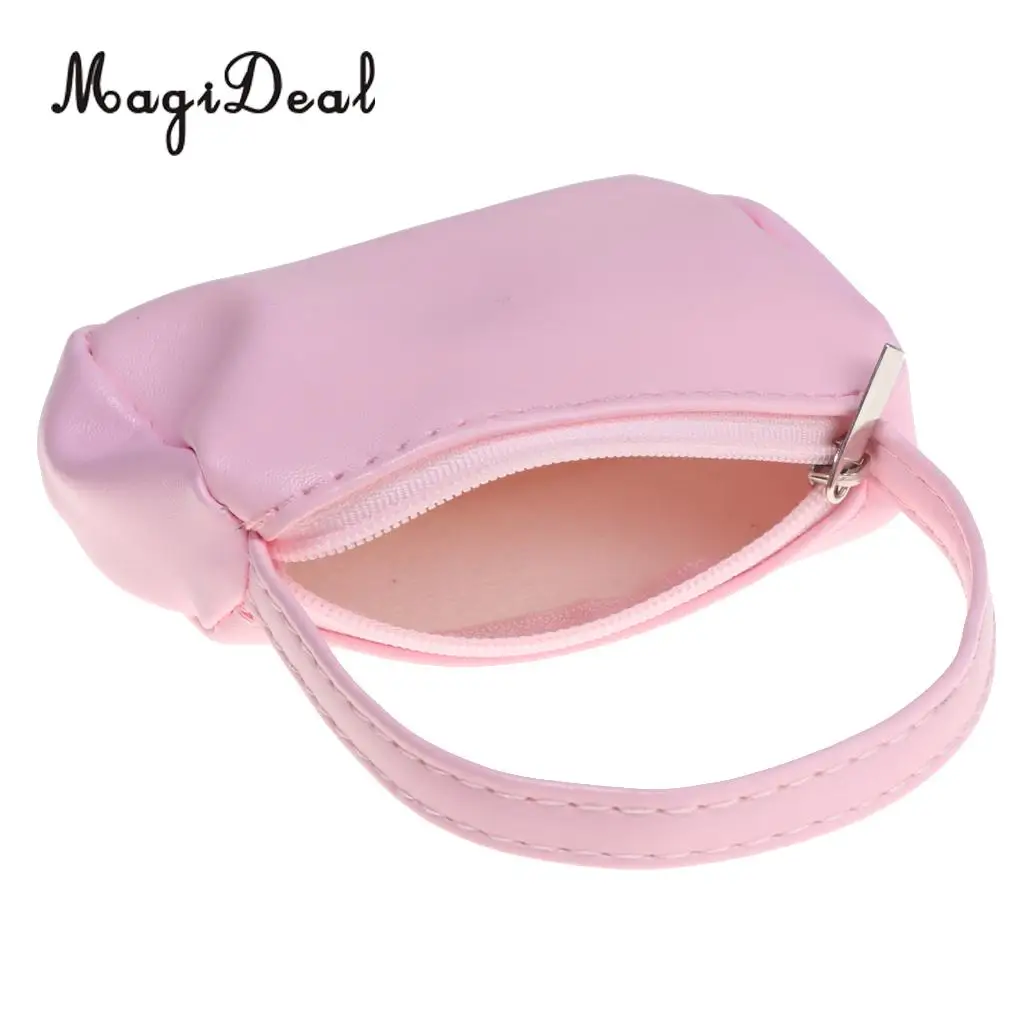 1Pc Stylish Pink Zipper Handbag Cloth Mini Bag for 18 Inch     Doll Clothing Accs