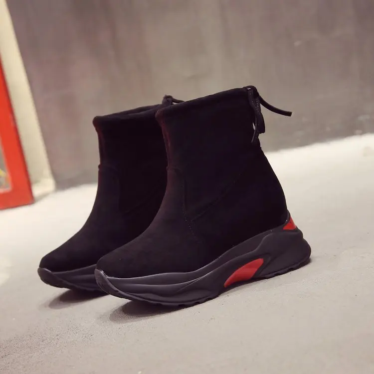 Socken Winter Student Weibliche Martin Neue Stiefel Und Boden Dicken Herbst Passenden Farbe Schwarzes 2018 Mode Rohr xx1Yvf