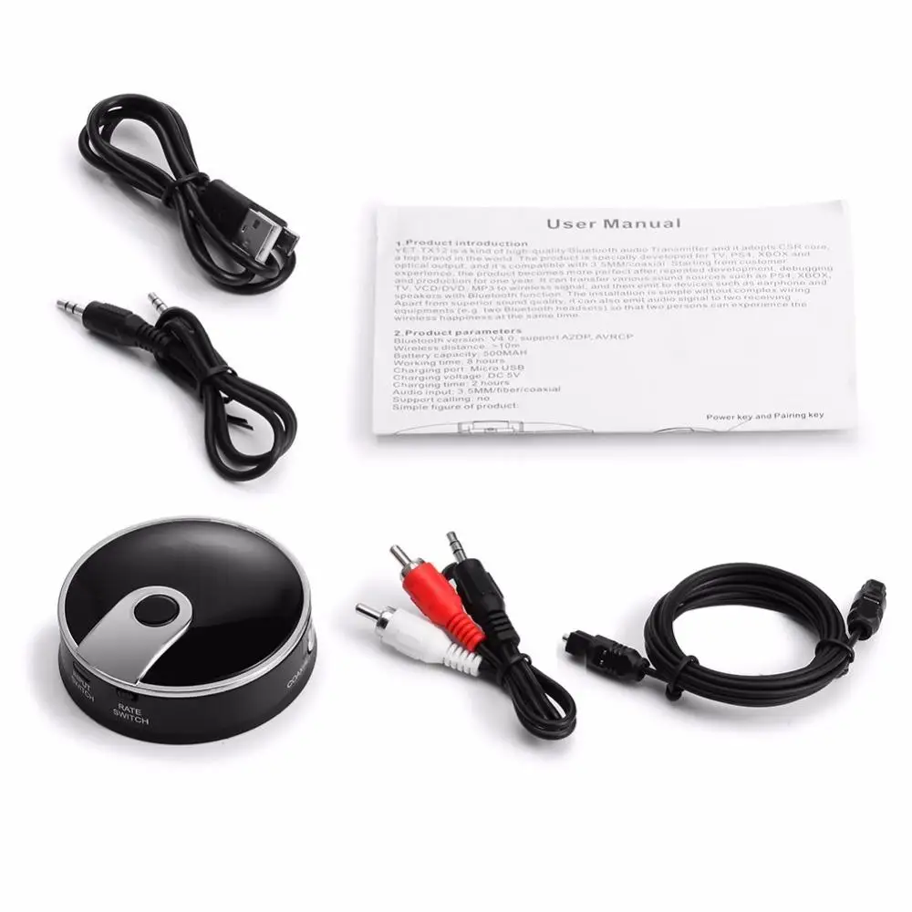 HobbyLane 30ft Bluetooth Transmitter Receiver 3 5mm Audio Wireless Adapter For Headphones Speaker TV Home Stereo Bluetooth d29