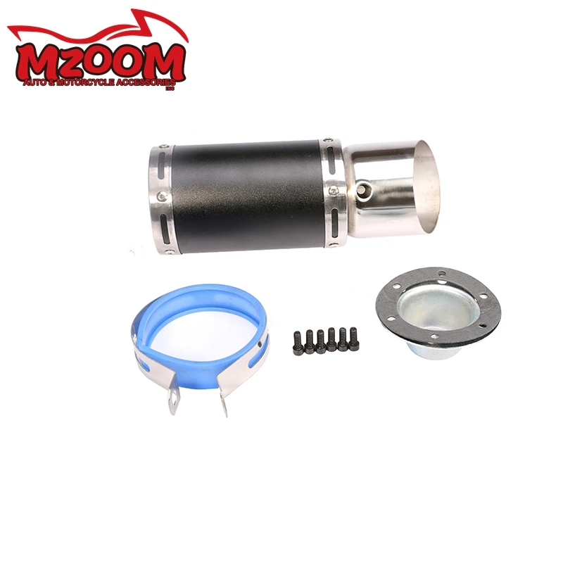 48mm Motorcycle Angled Exhaust Muffler Insert Baffle End Can DB Killer Silencer Muffler elbow 175MM Length