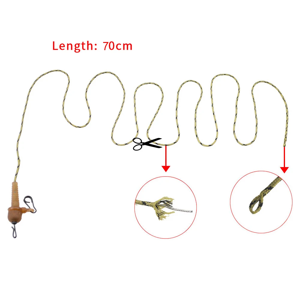 4 x Hirisi безопасные свинцовые зажимы для ловли карпа, ПЭ плетеная леска, защитные рукава, Быстросменные поворотные звенья, рыболовные leadcore 70 см LC112