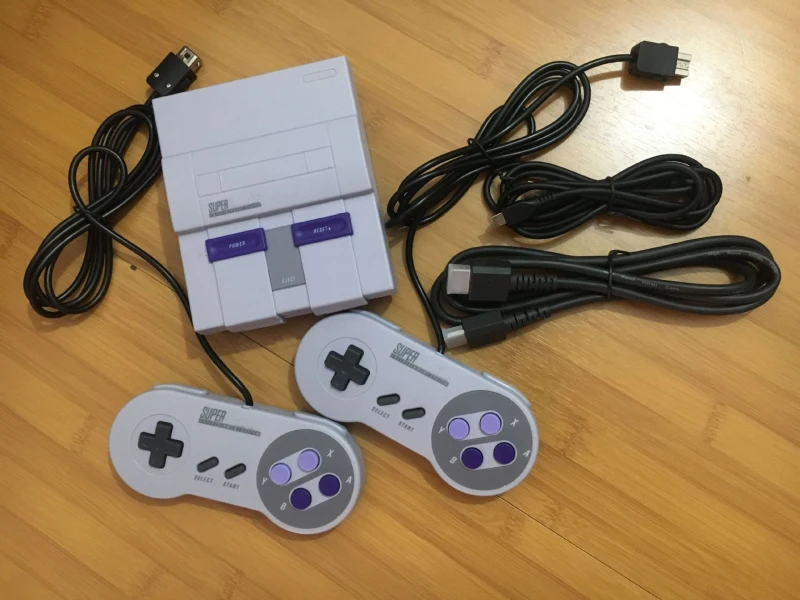 Прямая супер HD HDMI выход SNES ретро классический ручной видео игровой плеер ТВ мини игровая консоль встроенный 21 игры с двойным геймпадом