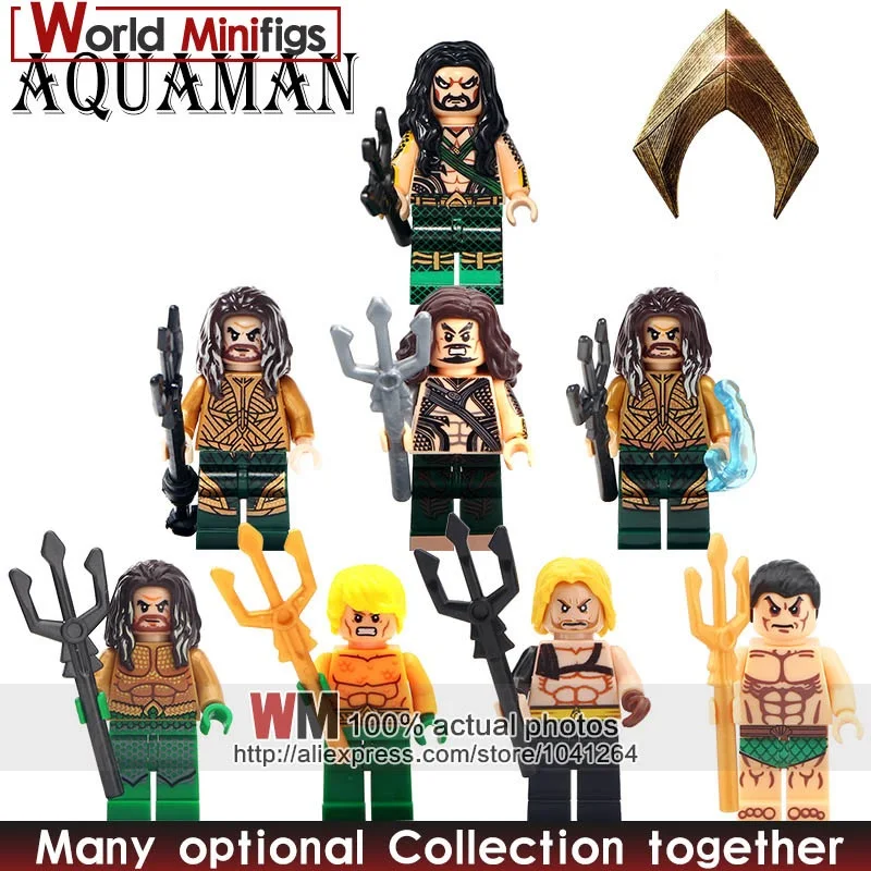 

Single DC Super Heroes The Comic Book Character Aquaman Mera Movies Building Blocks Bricks Action Gifts Toys For Kids