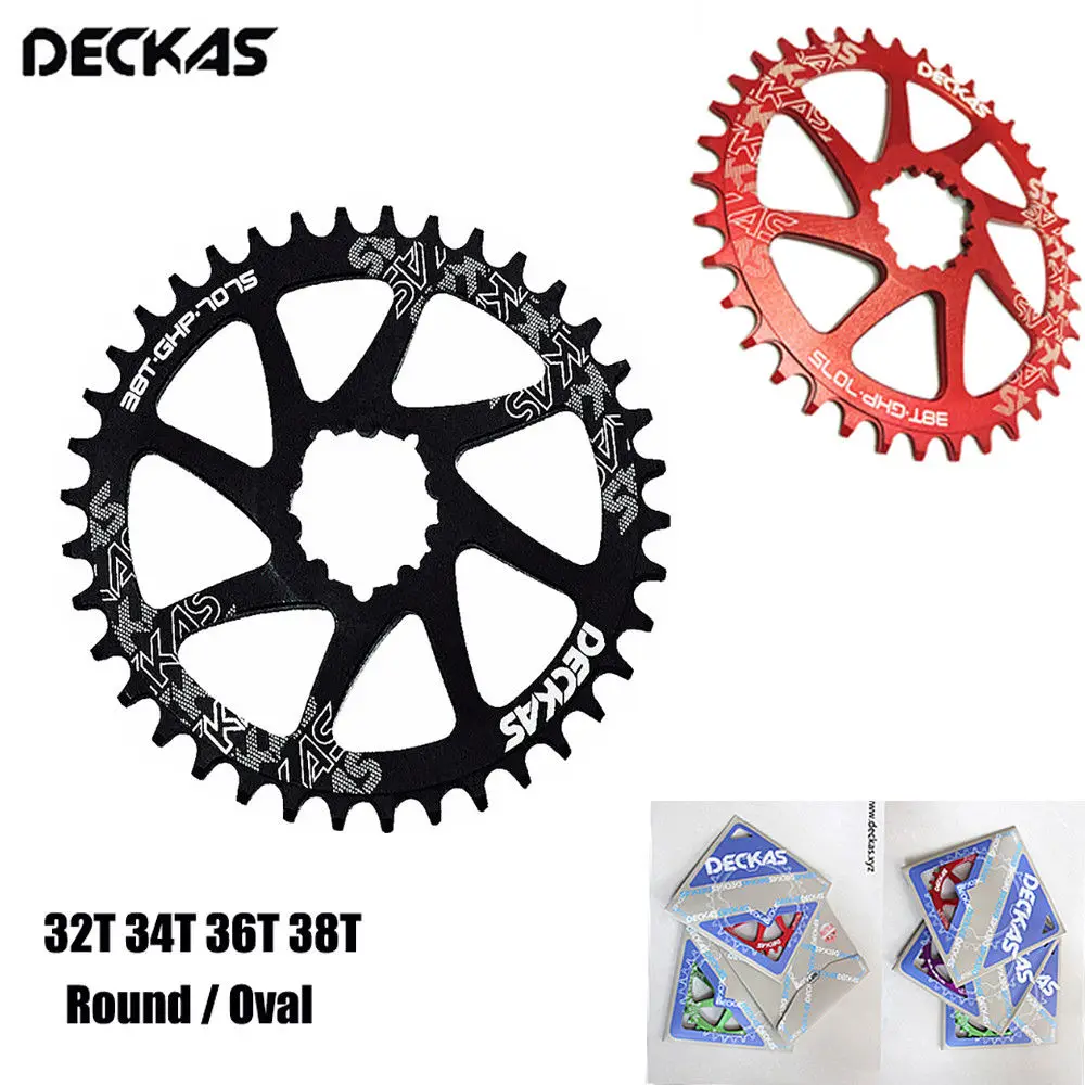 DECKAS GXP MTB Chainring RoundOval Chain Ring Mountain Bike Road Bicycle Chainwheel 32343638T SRAM GXP XX1 XO1 X1 GX XO X9 (1)