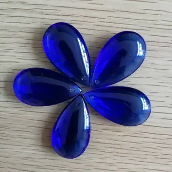 

50pcs/lot 38mm Dark Bule Crystal Water Drop Prisms Chandelier Pendants Parts