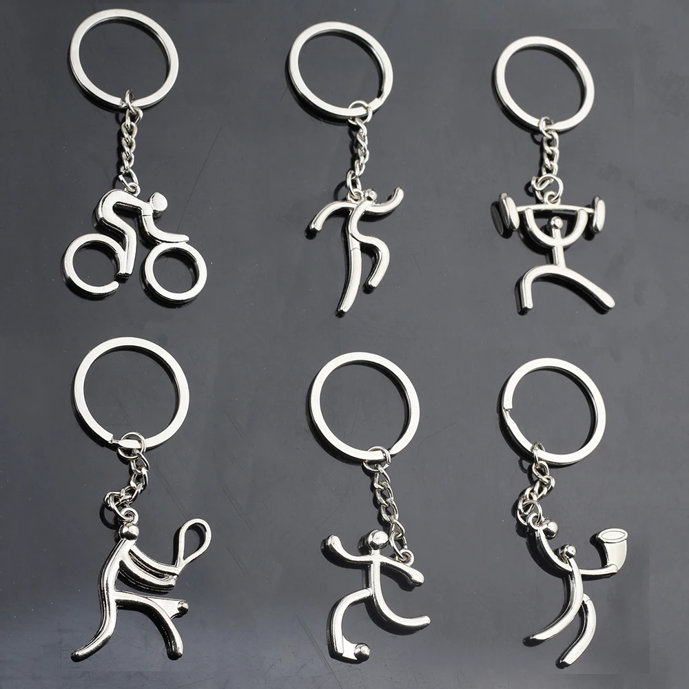 Metal Keychain Riding bicycle key chain car keychain bag Novelty Gifts