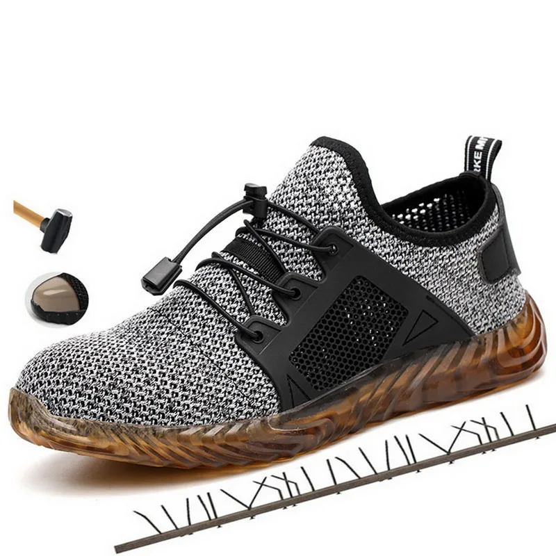 WENYUJH Drop Shipping 2019 Men's Flats Hard-toed Safety Anti-piercing Steel-toed Shoes Light Wear-resistant Flat-soled Shoes