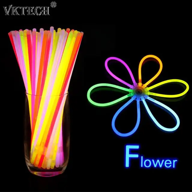 100pcs Fluorescence Light Glow Sticks Bracelets Necklaces For 100pcs Fluorescence Light Glow Sticks Bracelets Necklaces For Wedding Party Festival Stage Costume Glowstick Neon