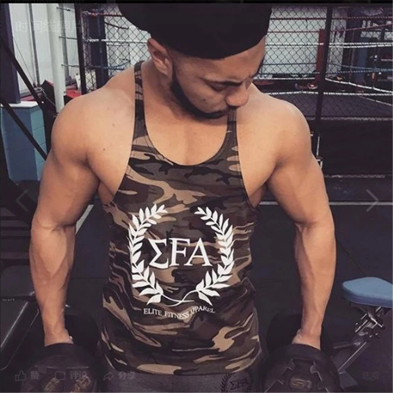 gym vest fitness sport wear men's shirt (1)