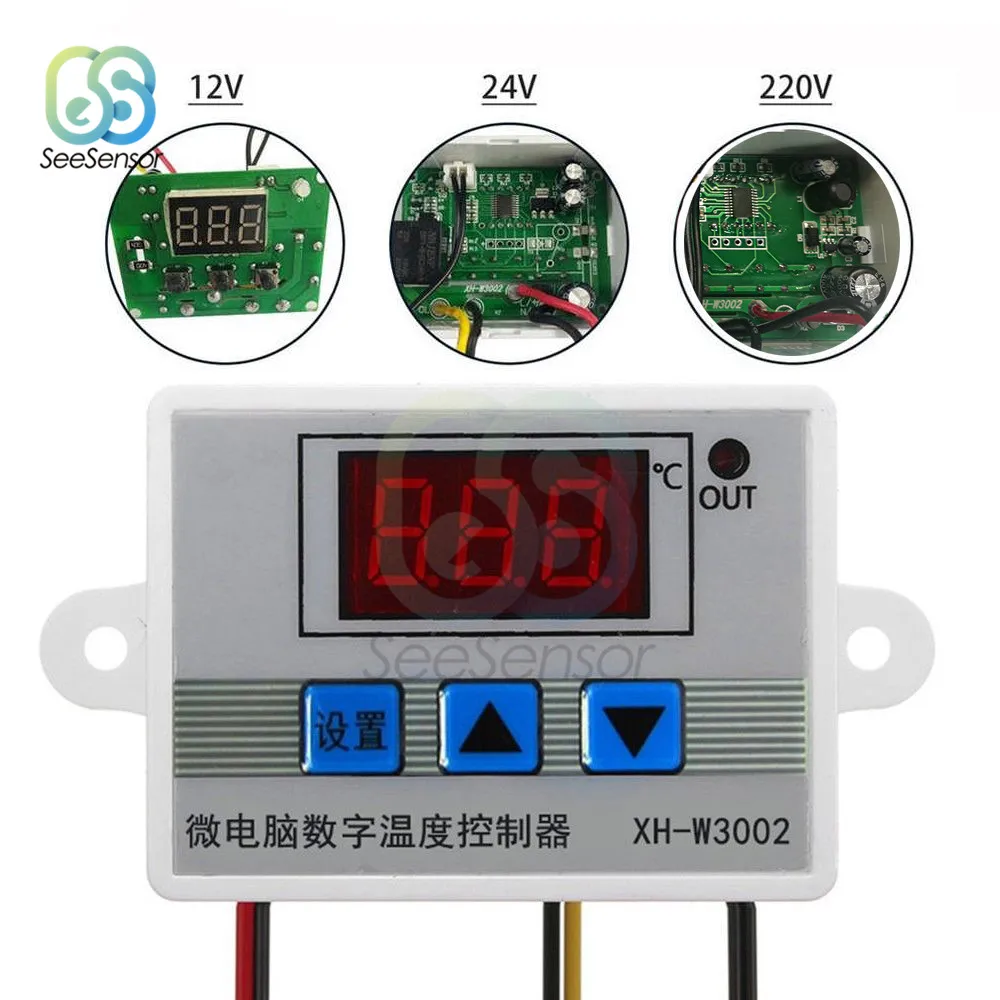 Управление температурой воды. Терморегулятор цифровой XH-w3002 220в. Цифровой термостат w3001. Терморегулятор XH-w3002 на 220v. Цифровой термостат-терморегулятор XH-w3002.