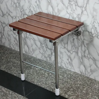 

F with legs solid wood folding bench wall hanging stool bathroom chair crossing chair for shoe stool door chair LM6041057py
