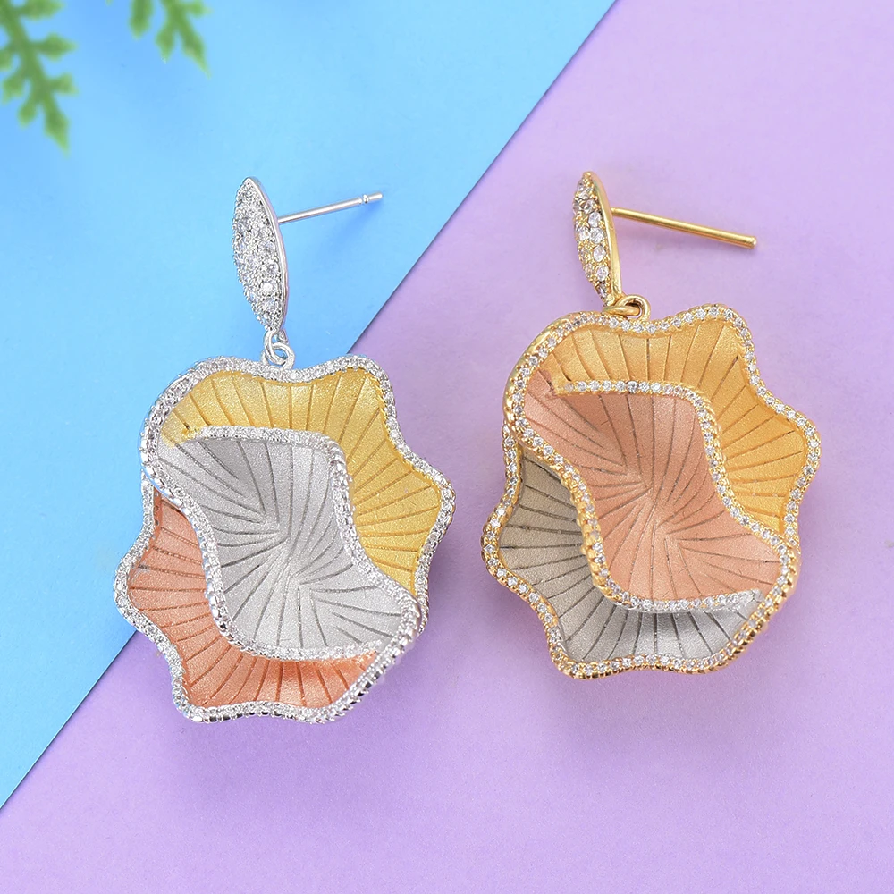 

missvikki Exclusive Customization Uniquely Designed Special Pendant Earrings Women Actor Model Stage Performance Full Crystal