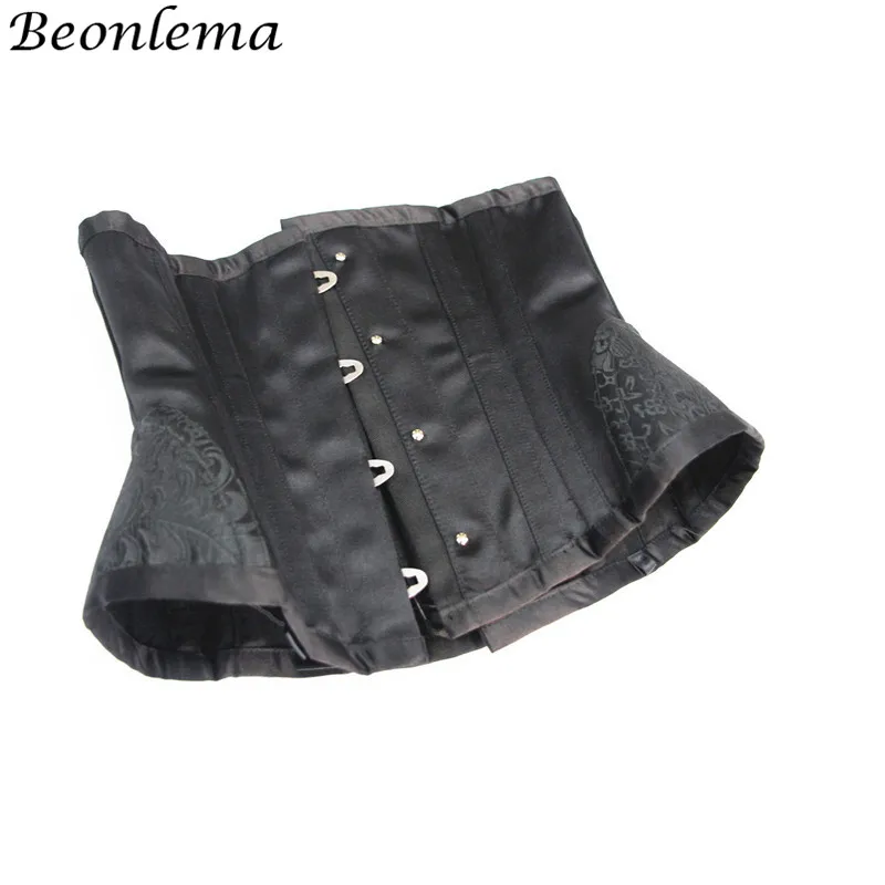Beonlema стимпанк 14 стальных костей талии тренерский Корсет Винтаж для женщин плюс размер одежда готический стиль черный топ под грудь Gorset