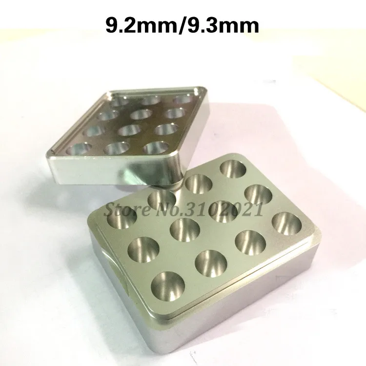 1 шт. 9,3 мм алюминиевый сплав форма для губной помады 12 полостей отверстия DIY Мини образец косметики картридж/Пуля бальзам для губ пробки формы заполнения