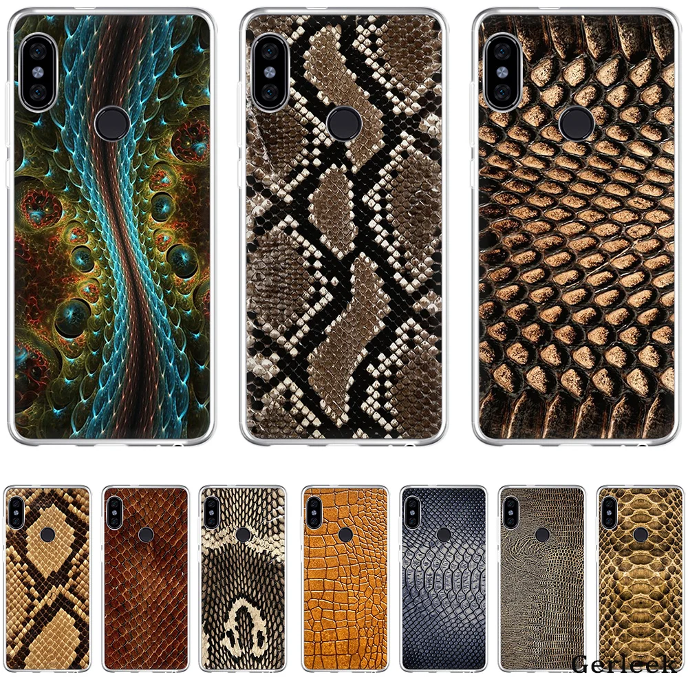 

Mobile Soft Tpu Case Snake Skin Texture Cover For Xiaomi Xiaomi Redmi Note 4 4A 5A 5 Plus 6 67 GO S2 6A Pro S2 Shell