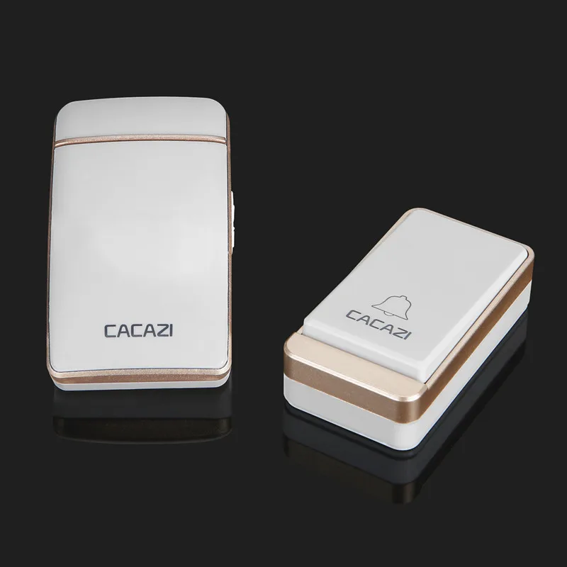 CACAZI Self-Powered Wireless Doorbell Waterproof Smart No Battery 200M Remote LED Home Calling Bell 38 Rings 3 Volume EU Plug CACAZI Self-Powered Wireless Doorbell Waterproof Smart No Battery 200M Remote LED Home Calling Bell 38 Rings 3 Volume EU Plug